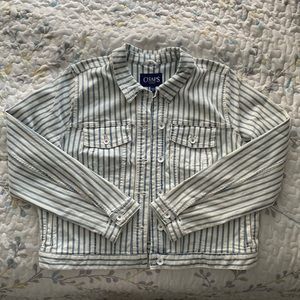 NEW w/o tags Chaps striped Jean Jacket